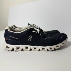 On Cloud 5 Running Shoes Men’s Size 13 Navy Blue White Comfort Sneaker 59.98916